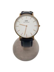 Daniel Wellington* кварц наручные часы / аналог / кожа /WHT/BLK/DW00100036