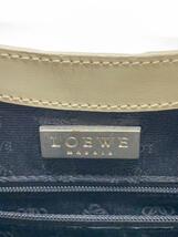 LOEWE◆ハンドバッグ/-/WHT/無地/レザー硬化、ヒビ割れあり、状態注意_画像5