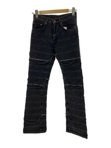 HYSTERIC GLAMOUR◆KINKY JEANS/ブーツカットパンツ/L/デニム/BLK/無地