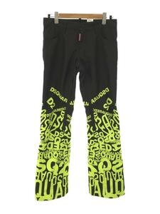 DSQUARED2◆Black Ski trousers with logo/グラデーション/48/ポリエステル/BLK/総柄