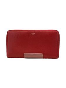 CELINE◆ラージ/ラウンドファスナー/長財布/ロングウォレット/レザー/RED