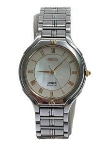 SEIKO* самозаводящиеся часы наручные часы / аналог /WHT/SLV/4m61-0a40