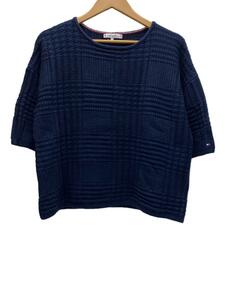 TOMMY HILFIGER◆トミーヒルフィガー/セーター(薄手)/M/コットン/ネイビー/無地/M009350022