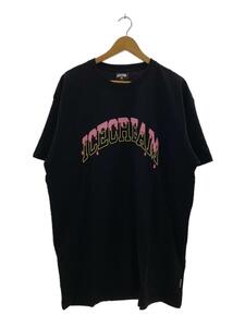 ICE CREAM◆Tシャツ/2L/コットン/BLK/プリント/411-2202