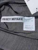 ISSEY MIYAKE◆サテンラスターシャツ/長袖ブラウス/2/コットン/ブラック/IM23FJ021/イッセイミヤケ_画像3