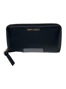 JIMMY CHOO◆長財布/レザー/BLK/レディース