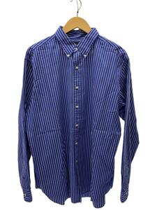 RALPH LAUREN◆長袖シャツ/XL/コットン/BLU/ストライプ