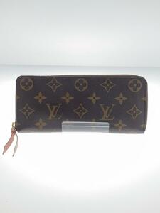 LOUIS VUITTON◆ポルト・フォイユ・クレマンス_モノグラム・キャンバス_BRW_ローズバレリーヌ/PVC/BRW/M61298