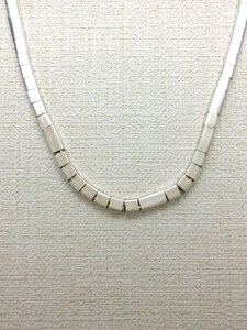 GUCCI◆OLD GUCCI/Block Chain Necklace/ネックレス/SV925/SLV/トップ有/メンズ