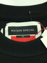 MAISON SPECIAL◆セーター(薄手)/1/レーヨン/BLK/無地/11231361302_画像3