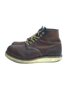 RED WING◆ブーツ/US7.5/BRW/ブラウン/レザー/ 6CLASSIC ROUND