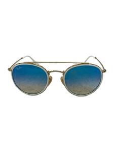 Ray-Ban◆サングラス/ボストン/GLD/BLU/メンズ/RB3647-N/ROUND DOUBLE BRIDGE