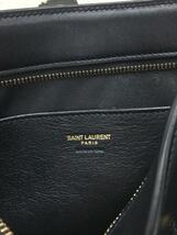 SAINT LAURENT◆ベイビーカバス/YSLロゴ/ショルダーバッグ/レザー/BLK/568853_画像5