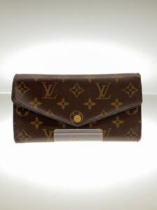 LOUIS VUITTON◆2)ポルト・フォイユ・サラ_モノグラム・キャンバス_BRW_ブラウン/PVC/BRW/メンズ