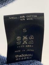 THE SAKAKI◆16AW/Onimagi- Gown Coat/鬼の居ぬ間着/S/コットン/NVY/無地_画像4