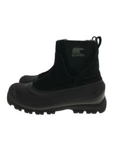 SOREL◆Buxton Pull On/バクストンプルオン/ブーツ/27cm/BLK/スウェード/使用感有