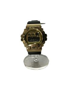 CASIO◆クォーツ腕時計_G-SHOCK/デジタル/ラバー/GLD/BLK