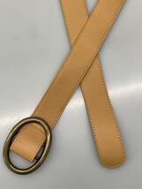 CLANE◆CIRCLE BUCKLE WIDE BELT /ベルト/レザー/BEG/無地/レディース/クラネ_画像2