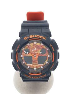 CASIO◆クォーツ腕時計・G-SHOCK/デジアナ/ラバー/BLK/BLK