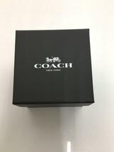 COACH◆クォーツ腕時計/アナログ/レザー/SLV/BLK_画像6