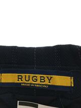 RUGBY RALPHLAUREN◆テーラードジャケット/XS/コットン/ネイビー/ストライプ/3B/背抜き_画像3