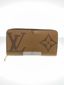 LOUIS VUITTON◆ジッピー・ウォレット_モノグラム・ジャイアント・リバース_BRW/レザー/CML/レディース/M69353