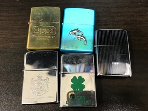 ジッポーライターまとめ 5点　Zippo　UNITED STATES OF AMERICA KINGDOM OF HAWAII-COAT OF ARMS LUCKY LAS VEGAS ドルフィン　イルカ