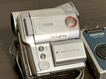 デジタルビデオ カメラ 3台 まとめ 動作未確認 ジャンク Canon IXY DV m3 PENTAX Optio ハンディカム ビデオカメラ SONY ソニー _画像3