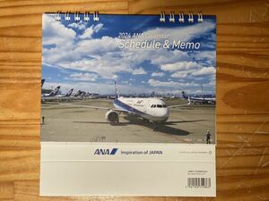 【新品】ANA卓上カレンダー 2024 航空機画像