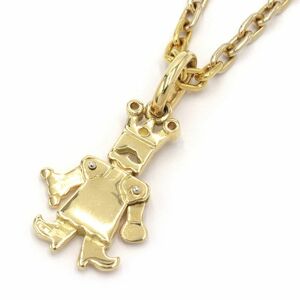  Pomellato King necklace K18YG K18WG new goods finish settled yellow gold white gold pendant charm metal 20.9g used free shipping 