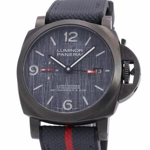 [3 year guarantee ] Panerai men's ru Minaux Lulu narosaGMT PAM01036 V number small second dark gray face self-winding watch wristwatch used free shipping 