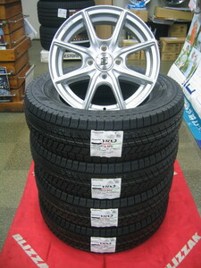 ブリヂストン 国産 スタッドレス タイヤ ブリザック VRX3 185/70R14 185/70-14 ＆ アルミホイール 新品 4本 税込 2022年製 送料無料 ノート