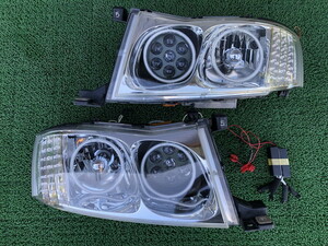 ★MY34 Y34 グロリア 純正 HID ヘッドライト 左右 CCFLリング イカリング LEDウィンカー バルカン 加工 ICHIKOH 1621 [セドリック]