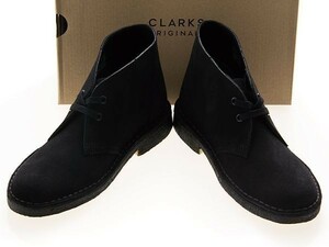 新品/CLARKS ORIGINALS/クラークス オリジナルズ/DESERT BOOTS/ウィメンズ デザートブーツ/BLACK/黒/ブラック/スエード/26155524/25.0cm