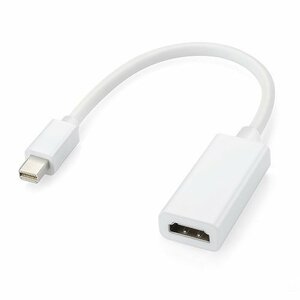 【vaps_7】mini DisplayPort to HDMI変換アダプター 《ホワイト》 ミニ ディスプレイポート 変換 ケーブル 送込