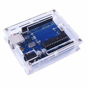 【vaps_4】Arduino UNO R3 用 透明 アクリルケース エンクロージャーケース 収納ケース クリアケース 基盤保護 送込