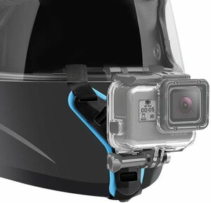 【vaps_4】ヘルメットマウント ストラップ 顎マウント GoPro用 アクションカメラ用 マウントホルダー バイク 撮影 カメラ固定 送込