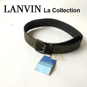 新品LANVIN La Collection ランバンコレクション★レザーベルト/アンティック調　牛皮革　　