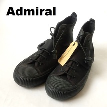 新品Admiral★ブラックハイカットスニーカー/シューズ アドミラル パラシュートボタン　SJAD2109_画像1