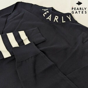 ★新品正規品 PEARLYGATES/パーリーゲイツ カシミヤタッチ モックネックニットプルオーバーsize6(LL) カシミヤの様な極上の着心地!!