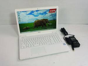 FUJITSU 富士通 ☆ FMVA45B2R LIFEBOOK AH45/B2 Core i3 7100U 2.40GHz 4GB 1000GB Win10 ノートパソコン ☆ 初期化済み 管43837