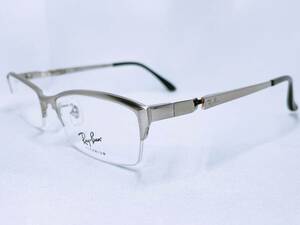 B168 新品 メガネフレーム チタン Ray Ban レイバン 17ｇ 54□17-140 ブランド ハーフリム シンプル 男性 女性 メンズ 