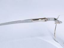 6B11 メガネ メガネフレーム 眼鏡 JAGUAR ジャガー ブランド チタン 軽量 20g フチなし 金属 メンズ 男性 女性 レディース シンプル 銀_画像6