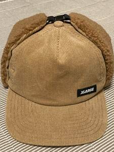 XLARGE EARFLAP CORDUROY CAP エクストララージ 帽子 キャップ ブラウン系　ユニセックス