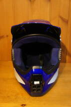 【超レア】 ヤマハ オフロードヘルメット ストロボカラー 青 サイズ：M DT230 LANZA ランツァカラー_画像2