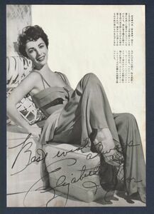  scraps #1954 year [ Elizabeth * Taylor / Gene * Symons /lana* turner / Gene *k rain ][ B rank ] volume head gravure 