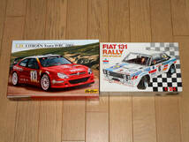 【中古品】1/24 Heller製 CITROEN Xsara WRC 2001、 ESCI製 FIAT 131 Rally Esci Sponsor（2台セット）_画像1