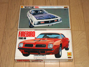 【中古品】1/24　OTAKI製 MUSTANG MACH 1、FIREBIRD TRAMS AM（2台セット）