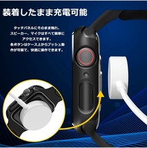 y112709m AMOVO Apple Watch Series 7 用 41mm カバー 高感度 オリジナル改良 薄手 一体感アップ ケース 日本旭硝子材　2個入り　ブラック_画像2