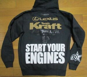 リアルビーボイス　レクサス　Kraft TRD　黒　パーカー　XSサイズ　トヨタ　コラボ　TOYOTA　Lexus　スウェット　デカロゴ